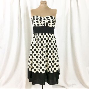Donna Ricco CUT OUT BACK polka dot dress